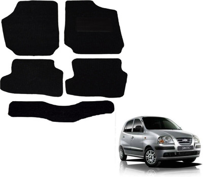 Auto Hub Fabric Standard Mat For  Hyundai Santro(Black)