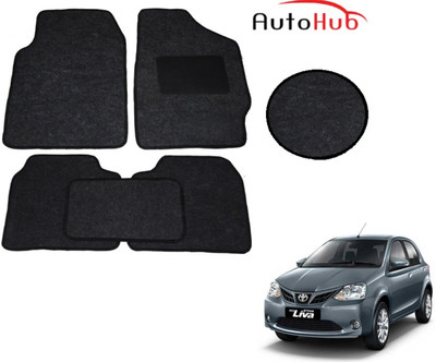 Auto Hub Fabric Standard Mat For  Toyota Etios Liva(Black)