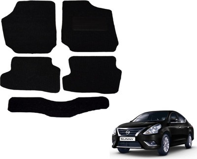 Auto Hub Fabric Standard Mat For  Nissan Sunny(Black)