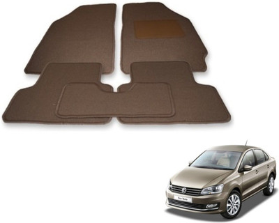 Auto Hub Fabric Standard Mat For  Volkswagen Vento(Beige)