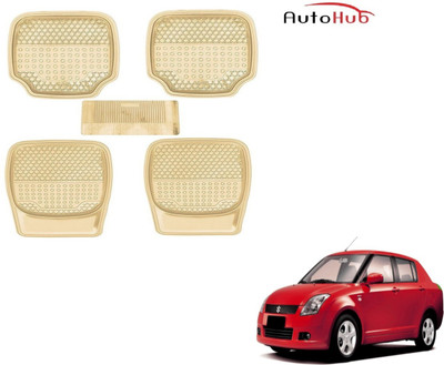 Auto Hub PVC (Polyvinyl Chloride), Rubber Standard Mat For  Maruti Suzuki Swift Dzire(Beige)