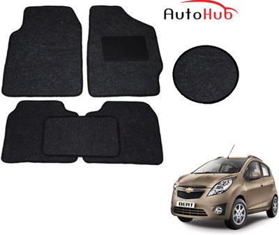 Auto Hub Fabric Standard Mat For  Chevrolet Beat(Black)