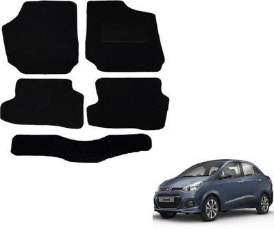 Auto Hub Fabric Standard Mat For  Hyundai Xcent(Black)