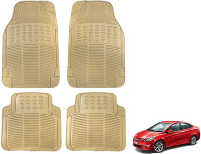 KOZDIKO Rubber Standard Mat For  Hyundai Fluidic Verna(Beige)