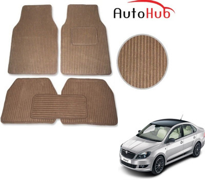 Auto Hub Fabric Standard Mat For  Skoda Rapid(Beige)