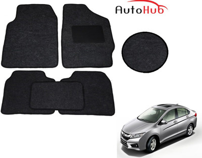 Auto Hub Fabric Standard Mat For  Honda City(Black)
