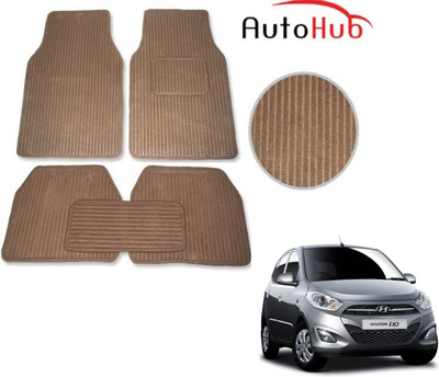 Auto Hub Fabric Standard Mat For  Hyundai i10(Beige)