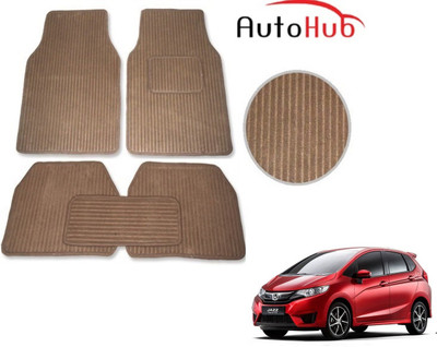 Auto Hub Fabric Standard Mat For  Honda Jazz(Beige)