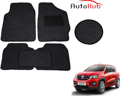 Auto Hub Fabric Standard Mat For  Renault Kwid(Black)