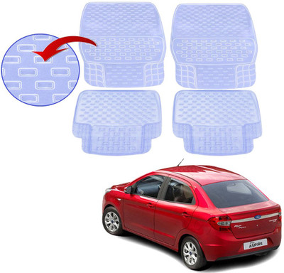 KOZDIKO PVC (Polyvinyl Chloride), Rubber Standard Mat For  Ford Figo, Aspire(White)