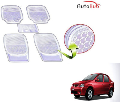 Auto Hub PVC (Polyvinyl Chloride), Rubber Standard Mat For  Mahindra Logan(Clear)