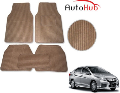 Auto Hub Fabric Standard Mat For  Honda New City(Beige)