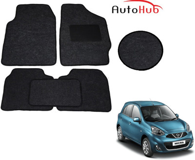 Auto Hub Fabric Standard Mat For  Nissan Micra(Black)