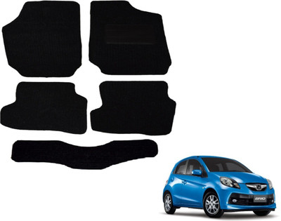 Auto Hub Fabric Standard Mat For  Honda Brio(Black)