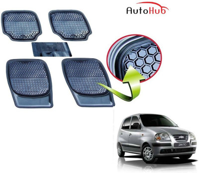 Auto Hub PVC (Polyvinyl Chloride), Rubber Standard Mat For  Hyundai Santro(Black)