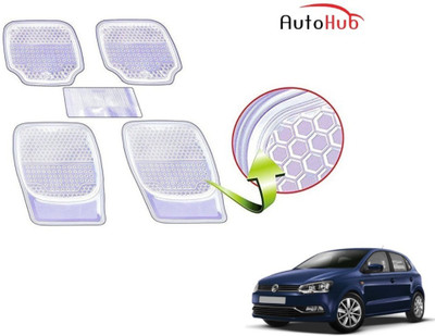 Auto Hub PVC (Polyvinyl Chloride), Rubber Standard Mat For  Volkswagen Polo(Clear)
