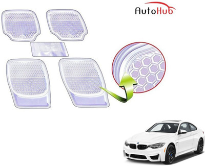 Auto Hub PVC (Polyvinyl Chloride), Rubber Standard Mat For  BMW 325i(Clear)