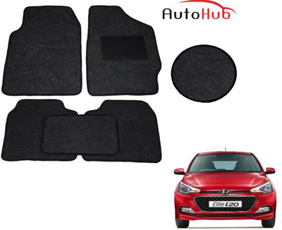 Auto Hub Fabric Standard Mat For  Hyundai Elite i20(Black)