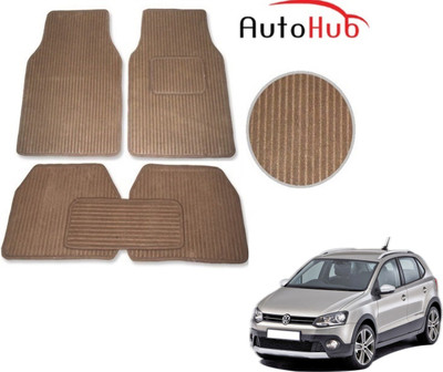 Auto Hub Fabric Standard Mat For  Volkswagen Polo Cross(Beige)