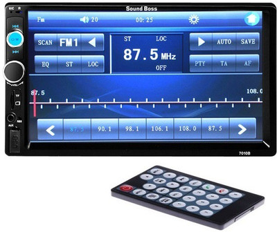 

Sound Boss 2Din Bluetooth Car Video Player 7'' HD Touch Screen Stereo Radio FM/MP3/MP4/MP5/Audio/USB/TF/AUX/REAR VIEW CAMERA Connectivity Car Stereo(Double Din)