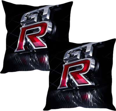 

Sleep Nature's Black Silk Car Pillow Cushion for Universal For Car(Square, Pack of 2)