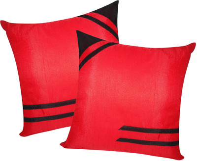 

Zikrak Exim Red, Black Polyester Car Pillow Cushion for Universal For Car(Square, Pack of 2)