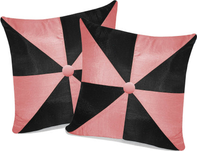 

Zikrak Exim Pink, Black Polyester Car Pillow Cushion for Universal For Car(Square, Pack of 2)