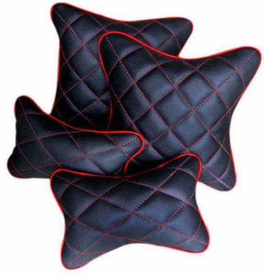 

Hi Art Black, Red Leatherite Car Pillow Cushion for Universal For Car(Contemporary)