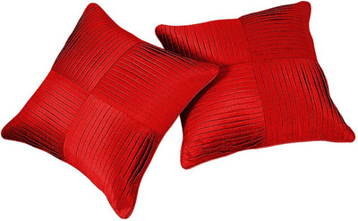 

Zikrak Exim Red Polyester Car Pillow Cushion for Universal For Car(Square, Pack of 2)