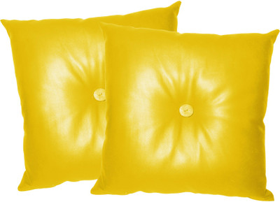 

Zikrak Exim Yellow Leatherite Car Pillow Cushion for Universal For Car(Square, Pack of 2)