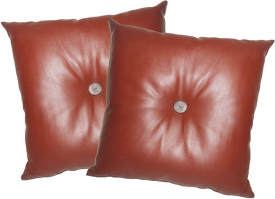 

Zikrak Exim Brown Leatherite Car Pillow Cushion for Universal For Car(Square, Pack of 2)