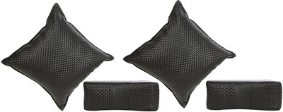 

Kozdiko Black Leatherite Car Pillow Cushion for Universal For Car(Rectangular, Pack of 4)