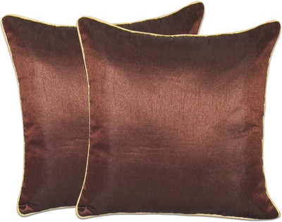 

Zikrak Exim Brown Polyester Car Pillow Cushion for Universal For Car(Square, Pack of 2)