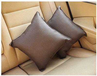 

Kozdiko Grey Leatherite Car Pillow Cushion for Universal For Car(Rectangular, Pack of 2)
