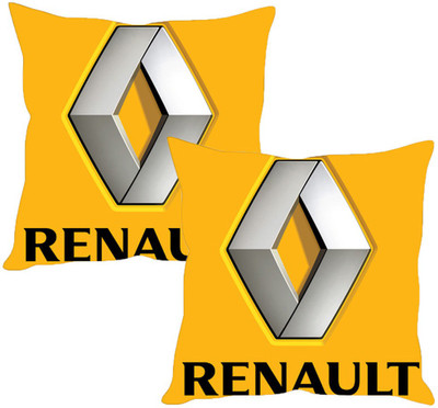 

Sleep Nature's Yellow Silk Car Pillow Cushion for Renault(Square, Pack of 2)