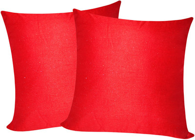 25% OFF on ZIKRAK EXIM Striped Cushions Cover(Pack of 2, 50 cm*50 cm, Red)
