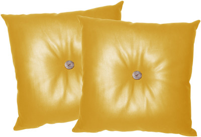 

Zikrak Exim Gold Leatherite Car Pillow Cushion for Universal For Car(Square, Pack of 2)
