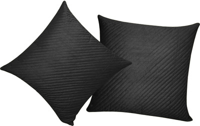 

Zikrak Exim Black Polyester Car Pillow Cushion for Universal For Car(Square, Pack of 2)