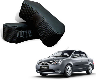 KOZDIKO Black Fabric Car Pillow Cushion for Toyota(Rectangular, Pack of 2)