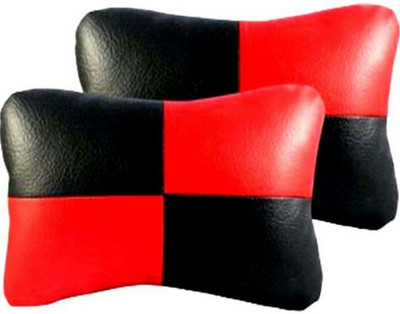 

ElectriBles Red, Black Leather Car Pillow Cushion for Volkswagen(Rectangular, Pack of 2)
