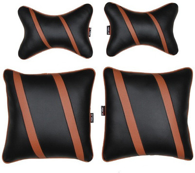 Able Auto Multicolor Leatherite Car Pillow Cushion for Maruti Suzuki(Square, Pack of 4)