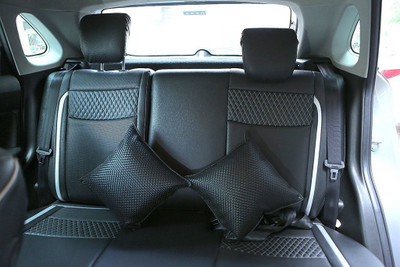

Auto Addict Black Leatherite Car Pillow Cushion for Ford(Square, Pack of 2)