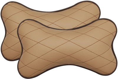 

Car Fashion Beige Leatherite Car Pillow Cushion for Universal For Car(Rectangular, Pack of 2)