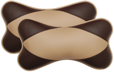 

Car Fashion Brown Leatherite Car Pillow Cushion for Universal For Car(Rectangular, Pack of 2)