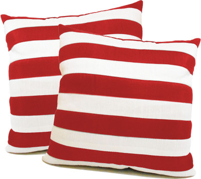 

Zikrak Exim Red, White Polyester Car Pillow Cushion for Universal For Car(Square, Pack of 2)