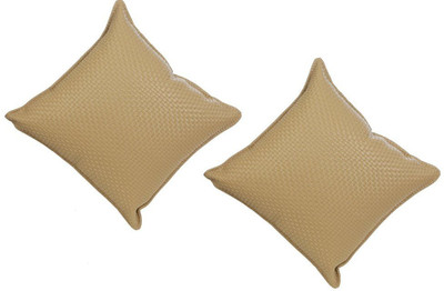 

Auto Addict Beige Leatherite Car Pillow Cushion for Opel(Square, Pack of 2)