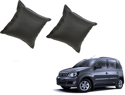

Auto Addict Black Leatherite Car Pillow Cushion for Mahindra(Square, Pack of 2)