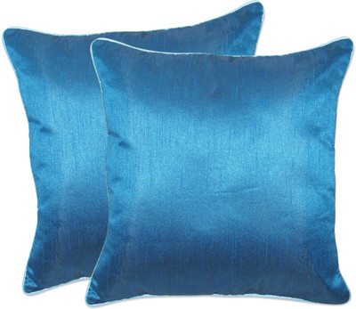 

Zikrak Exim Blue Polyester Car Pillow Cushion for Universal For Car(Square, Pack of 2)