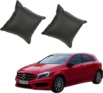 

Auto Addict Black Leatherite Car Pillow Cushion for Mercedes Benz(Square, Pack of 2)