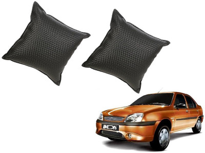 

Auto Addict Black Leatherite Car Pillow Cushion for Ford(Square, Pack of 2)
